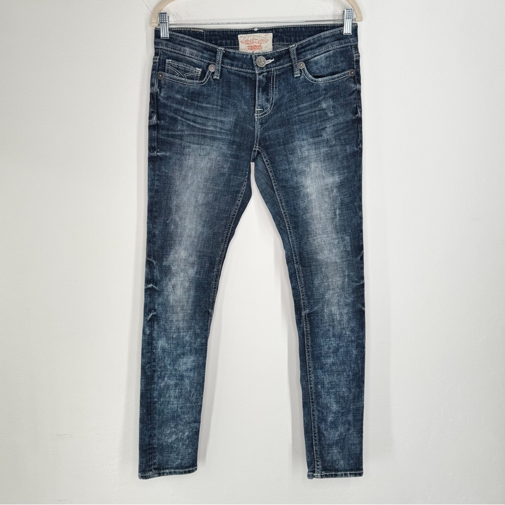 Big Star Low Rise Skinny Jeans Dark Wash Acid Wash Women’s Size 28R